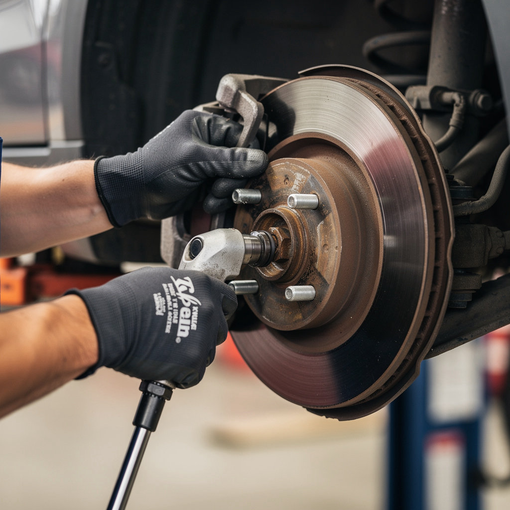 El Guero's Tire Shop technician performing automotive repair and brake service in Phoenix, AZ